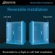 Unidoor 53 - 61 Hinged Shower Door with Glass Shelves