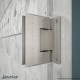 Unidoor 53 - 61 Hinged Shower Door with Glass Shelves