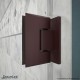 Unidoor 53 - 61 Hinged Shower Door with Glass Shelves